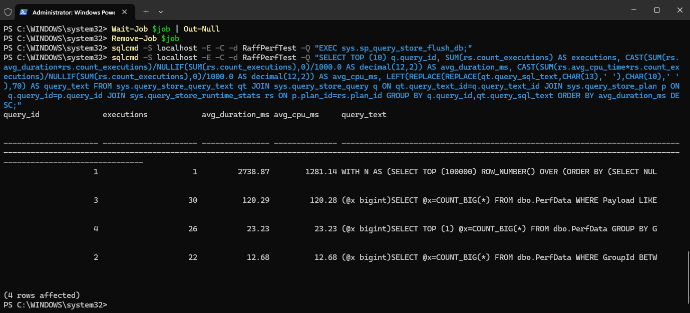Top resource-consuming Query Store queries on SQL Server 2025