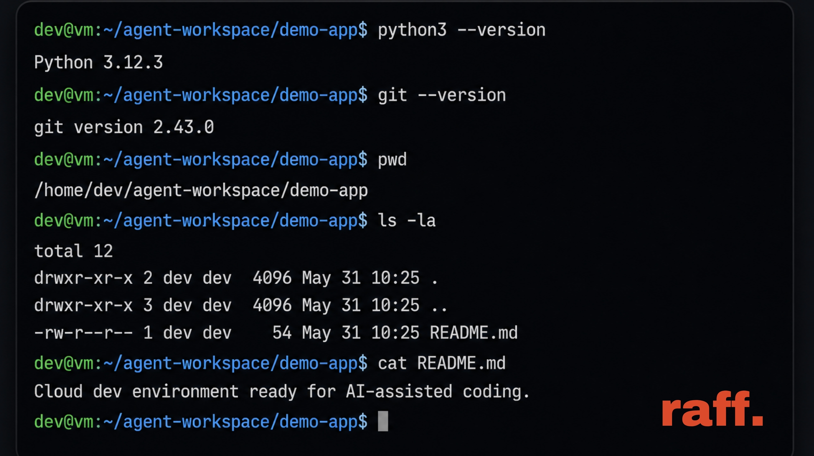 AI Coding Agents and Cloud Dev Environments | Raff