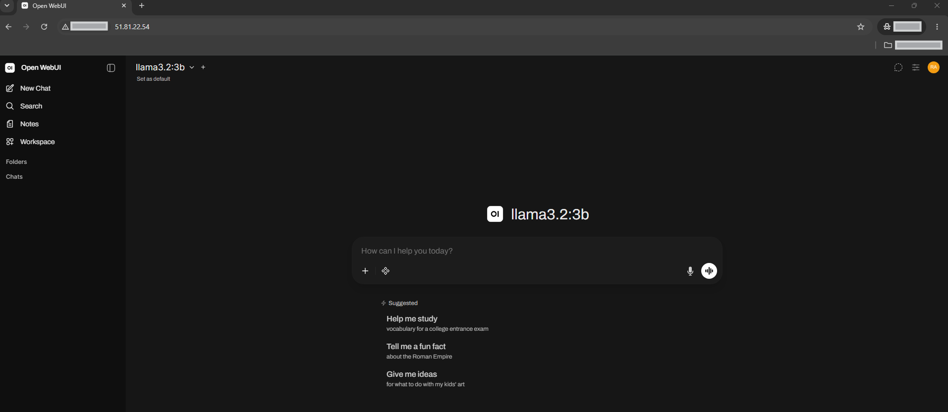 open-webui-ollama-ubuntu-24-04-04-model-selected.webp